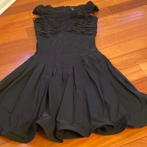 Cartise womens above the knee, flared skirt , cocktail black dress size 8